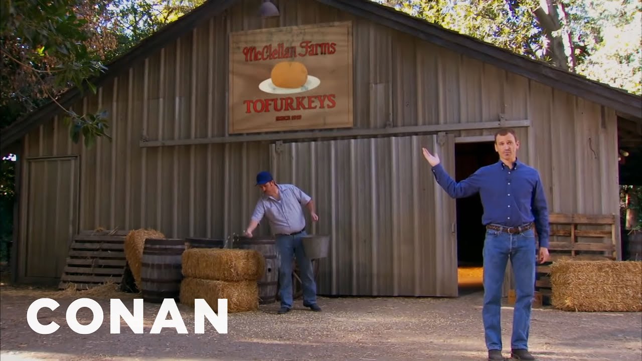 McClellan Farms Tofurkey CONAN on TBS YouTube