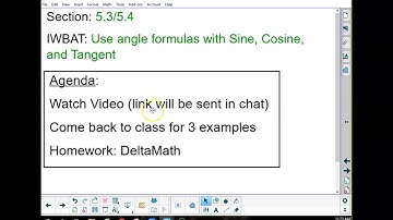 5.3 and 5.4 Precalculus