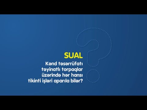 Video: Kənd Təsərrüfatı haqqında Qanunun məqsədi nədir?