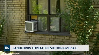 Landlord threatens tenants with eviction for apartment AC units