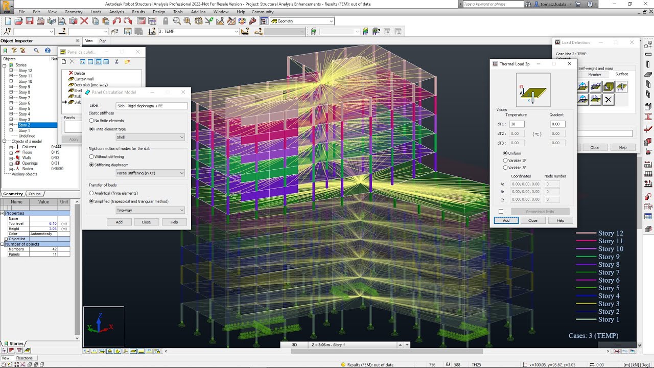 Robot Structural Analysis 2022: Structural Analysis Enhancements