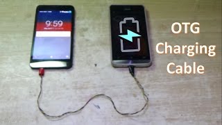 How to make an OTG charging cable to charge the battery of your mobile phone