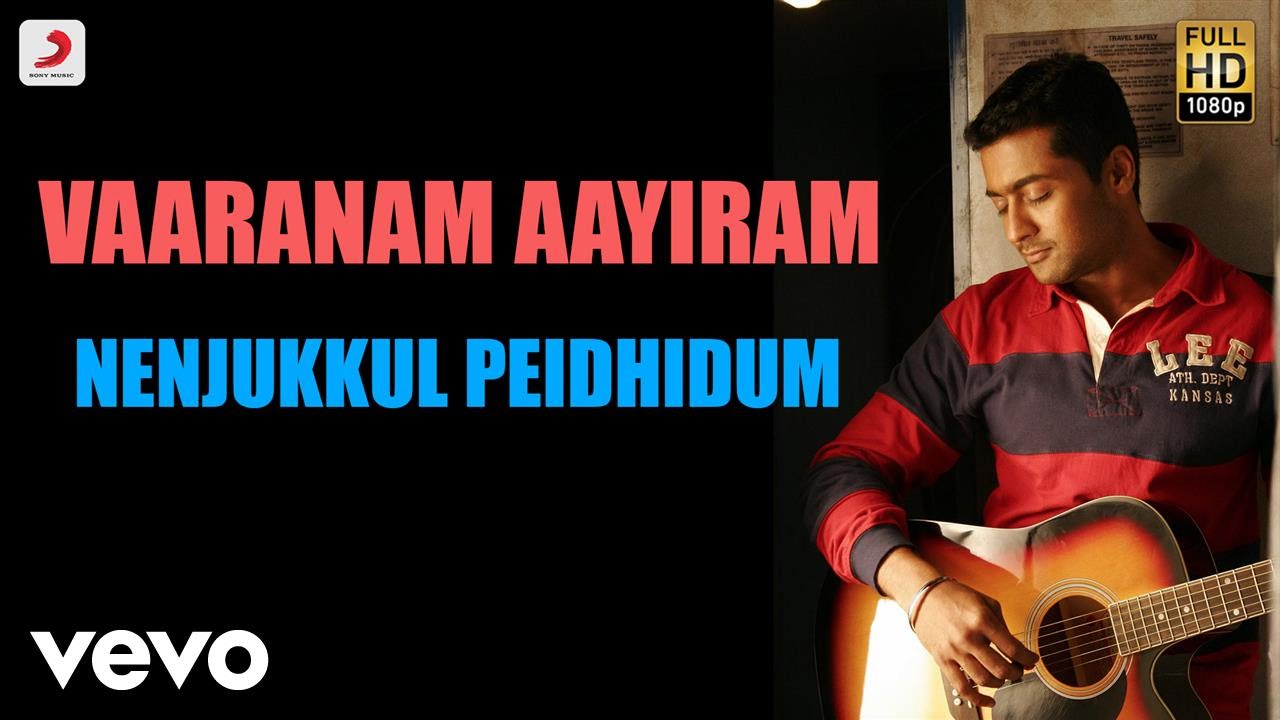 Nenjukkul peidhidum song lyrics