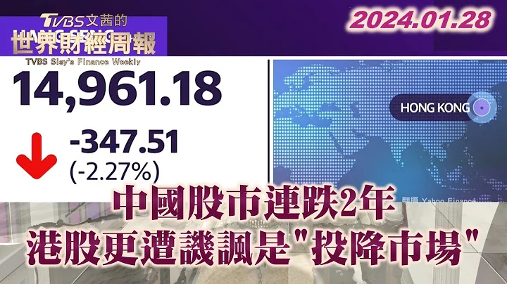 中國股市連跌2年 港股更遭譏諷是"投降市場" TVBS文茜的世界財經周報 20240128 - 天天要聞