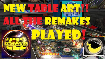 Zaccaria Pinball - All the Remakes Played with New Table Art!