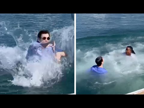 Second Angle Of Rollerskating Trick On Dock Ends In Splash Fail