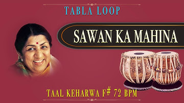 Sawan Ka Mahina Pawan Kare Shor | Lata Mangeshkar | Tabla Loop | F# 72 BPM | Tabla Loops | Keharwa
