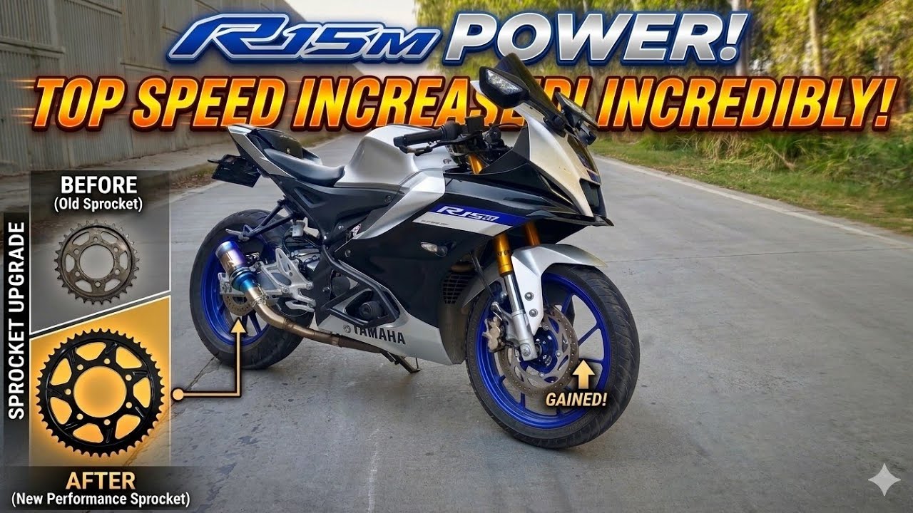 R15M Power Upgrade: How I Increased Top Speed with Performance Sprocket 🔥 