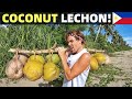 PHILIPPINES COCONUT LECHON - Life By The Beach On Our Land (Davao, Mindanao)