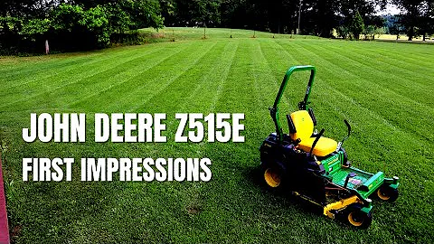 John Deere Z515E Lawn Mower Review | Zero Turn | Stripes on First Cut
