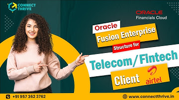 Enterprise Structure in Oracle Fusion Applications | #connectthrivetechnologies | #connectthrive