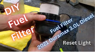 2017-2024 GMC CHEVY 3.0L Duramax Diesel Fuel Filter Change Replace Location Reset AT4 1500 2500 3500