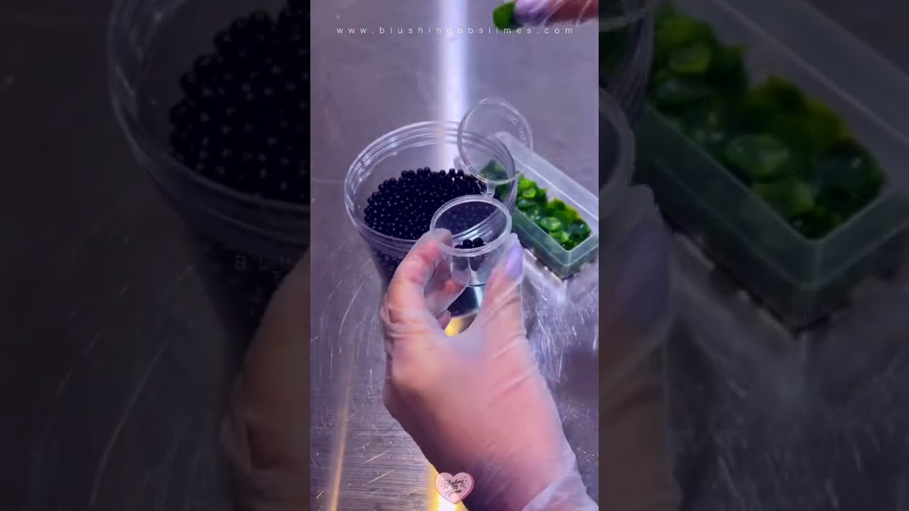 Package slime with me FROZEN BLUEBERRY BOBA 🧋🫐 YouTube