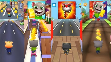 Cat Runner vs Talking Tom Gold Run vs Talking Tom Hero Dash vs Talking Tom Time Rush | Android,Ios||