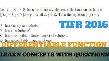 TIFR 2016 REAL ANALYSIS DIFFERENTIABLE FUNCTION