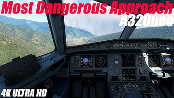 World’s Most Dangerous Approach A320 Paro Landing Challenge" MSFS 2020