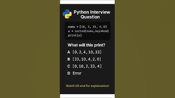Day 21 | Python Interview Questions | Sorting with key=bool Explained 😱 #python #coding #shorts