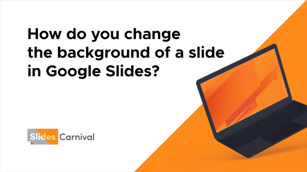 How do you change the background of a slide in Google Slides? - YouTube