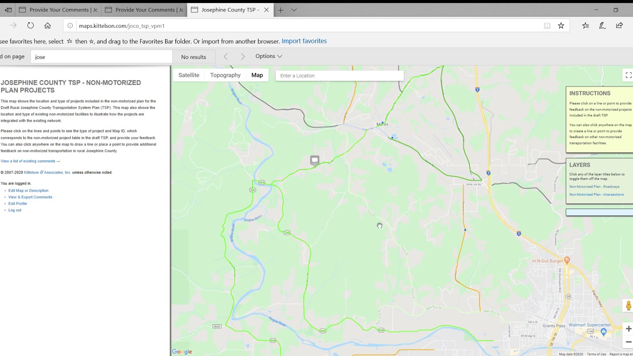 Josephine County TSP Update Interactive Map Video YouTube