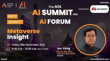 ADL AI Summit 2022 - Metaverse Insight with Ian Yang