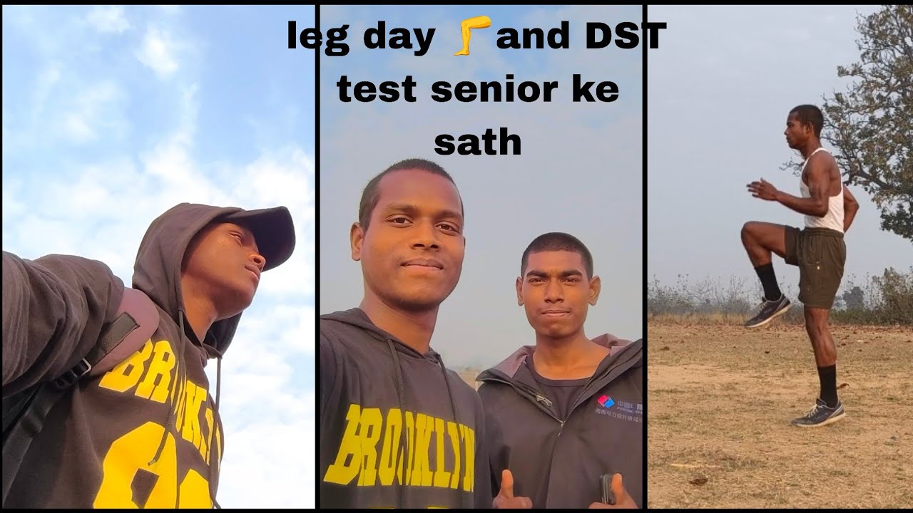 Leg day 🦵 and DST test senior ke sath 