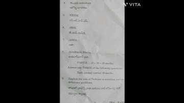 Au degree 3rd semester health and hygiene modal paper 2024