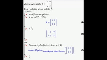 mathematics use maple (matriks)