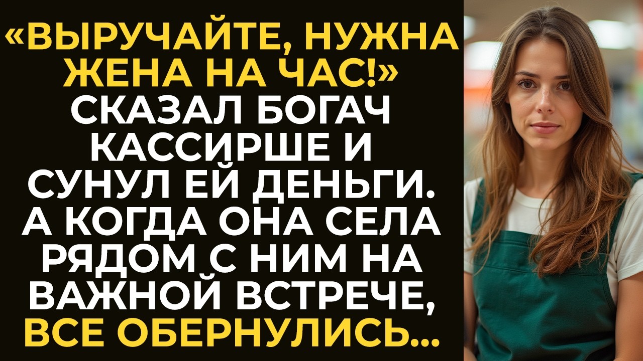 «Выручайте, нужна жена на час!» — сказал богач кассирше и сунул деньги. А когда она согласилась…