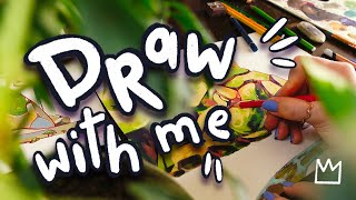 🐅Draw with me || organizing my space