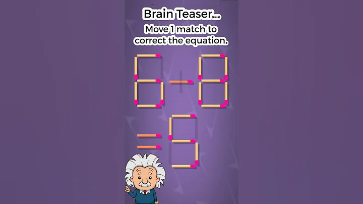 Brain Teaser. Can You Solve The Matchstick Puzzle? #puzzle #brainteaser