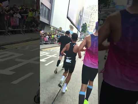 2024年1月21日 香港マラソンのゴールあと1km〜500mの様子