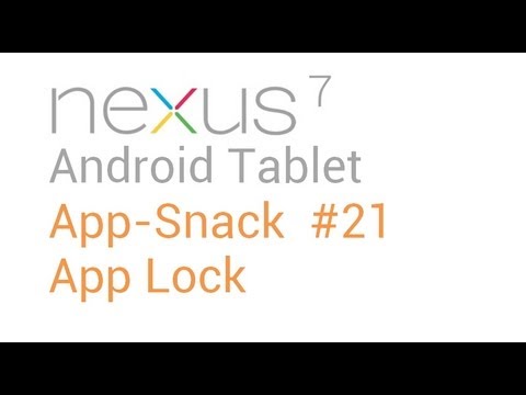 Tablet Android Apps: #21 App Lock - Nexus 7
