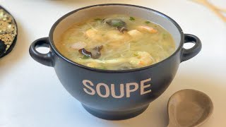 ابسط طريقة لتحضير الشوربة الصينية ، سريعة و لذيذة  اكيد غاتعجبك Soupe chinoise recette très facile