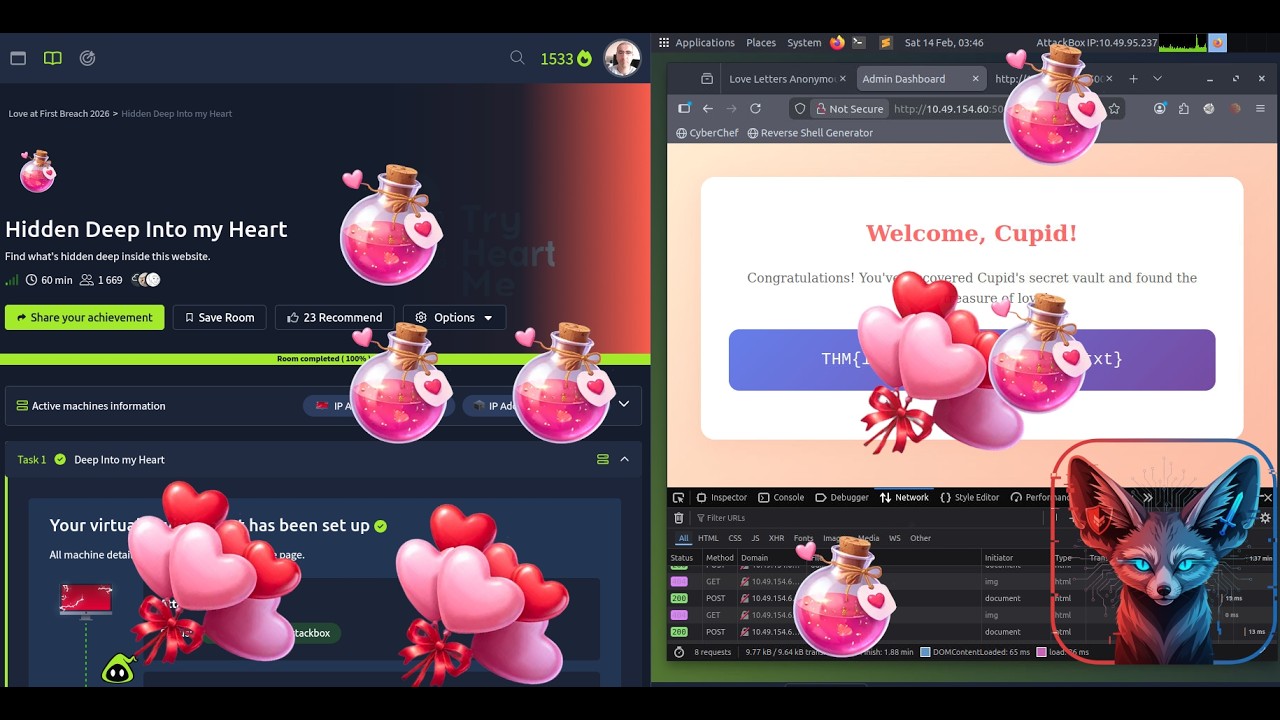 TryHackMe Hidden Deep Into my Heart | Полное прохождение 2026
