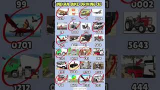 INDIA BIKE DRIVING 3D NEW CHEAT CODE LIST #shorts #short