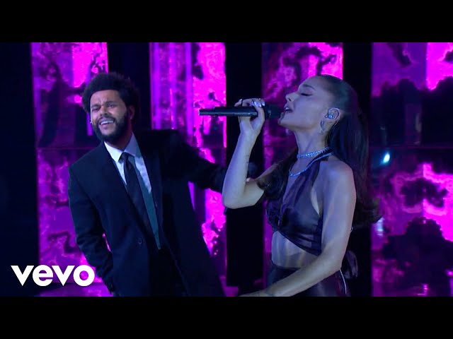 The Weeknd u0026 Ariana Grande - Save Your Tears (Remix) (Live at The iHeartRadio Music Awards 2021) class=