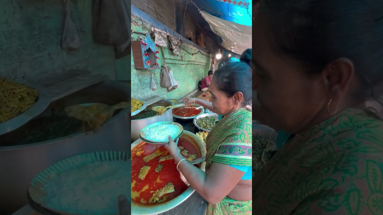 Hardworking Lady Selling Lunch Thali Only 0 35