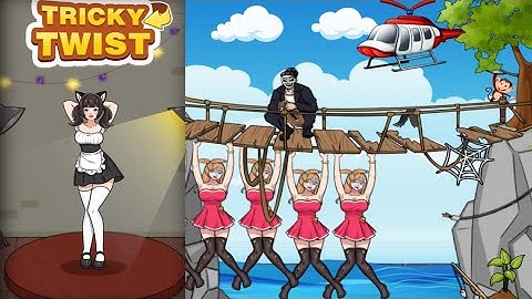 Tricky Twist Level 60 |Help The Girls Escape| Walkthrough Solution