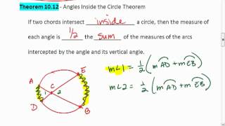 Geo 10.5 (2 of 3) Other Angles, Vertex Inside and Outside the Circle.mp4