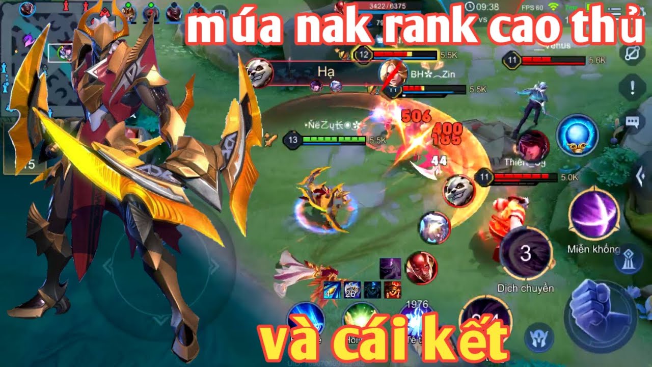 Liên Quân _ Anh Hảo Múa Nakroth Rank Cao Thủ Và Cái Kết Chạm Chán Team Bạn Toàn Top Tướng