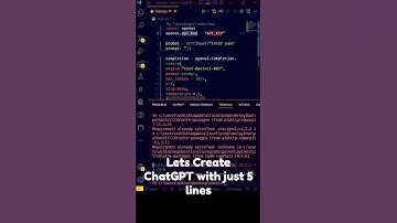 Create Chat GPT clone with just 5 lines of python code #shorts #AI #chatgpt #python