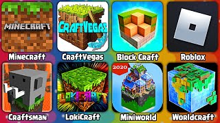 Minecraft PE, Craft Vegas, Roblox, LokiCraft, Block Craft 3D, Craftsman, Miniworld Walkthrough