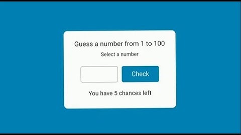 Guess Number Game Using HTML CSS & JavaScript | Unstoppable Coding