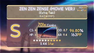 Osu Radwimps - Zen Zen Zense Movie Ver. Extra Taki 5.44 Star 96.80% Acc 163Pp
