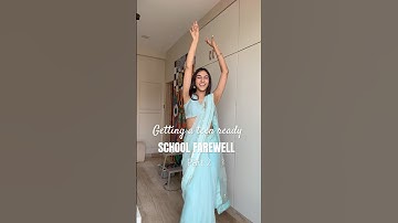 FAREWELL-ZILLA 🧞‍♂️💙 #farewell #bridezilla #saree #teenagsaree #sareefashion #farewellsaree