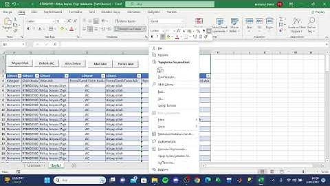 Excel de Butonlara Makrolar Atama İşlemi