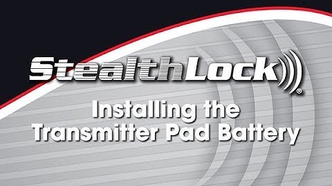CompX Timberline: StealthLock - Installing the Transmitter Pad Battery
