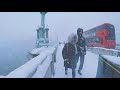 London in the Snow - London Walk  - Gopro