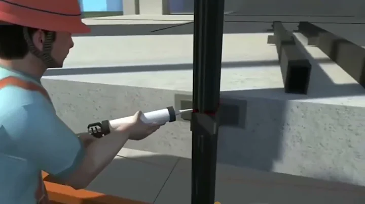 121框架幕墙放线施工过程动画