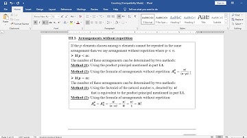 Counting (Part 1) / Grade 12 (E.S. - L.S. & G.S.)